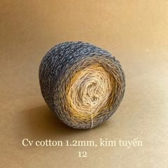 Sợi cầu vồng Cotton 1.2mm, kim tuyến