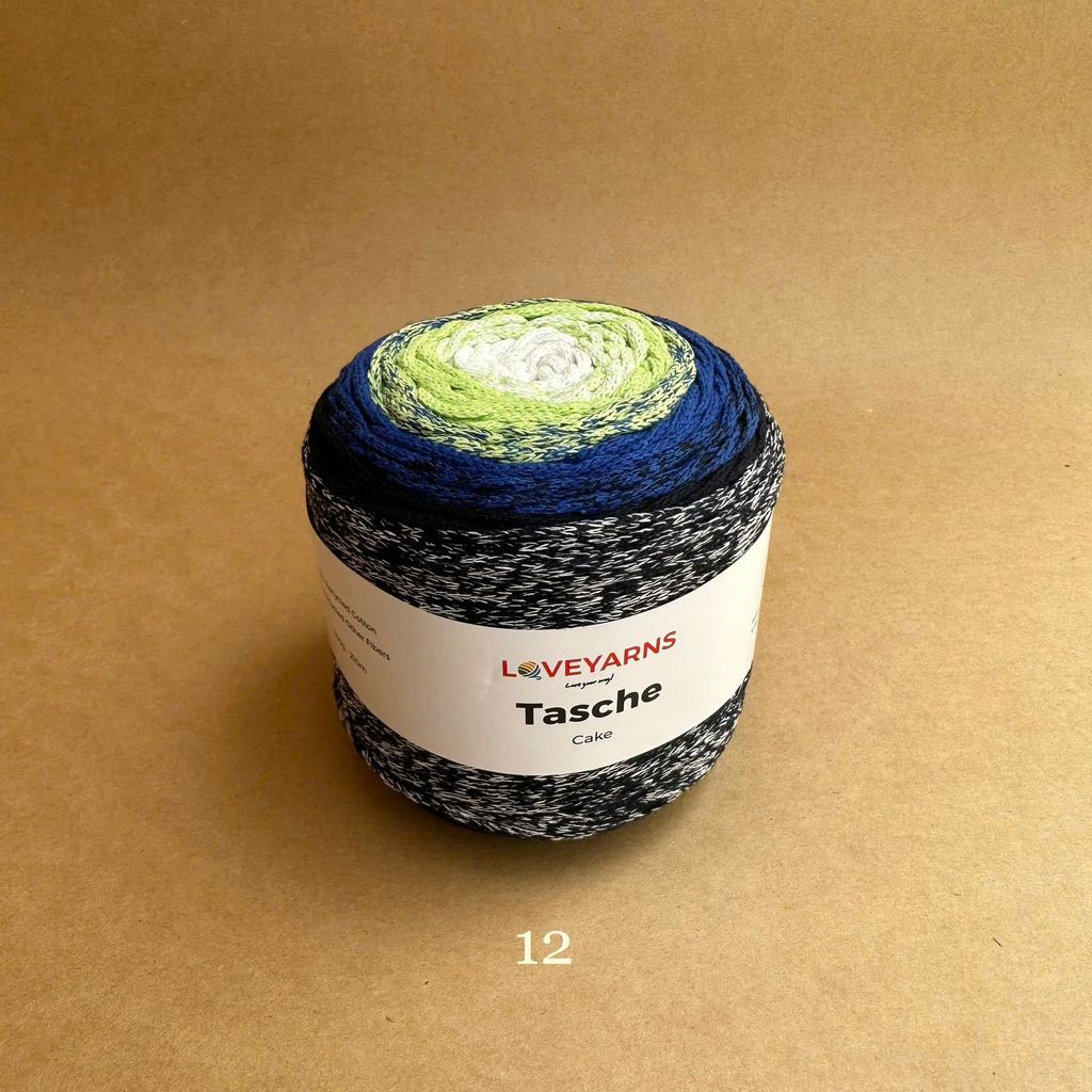 Sợi Tasche Cake nhập khẩu từ Loveyarns, đan móc túi, ví, nón, giỏ xách