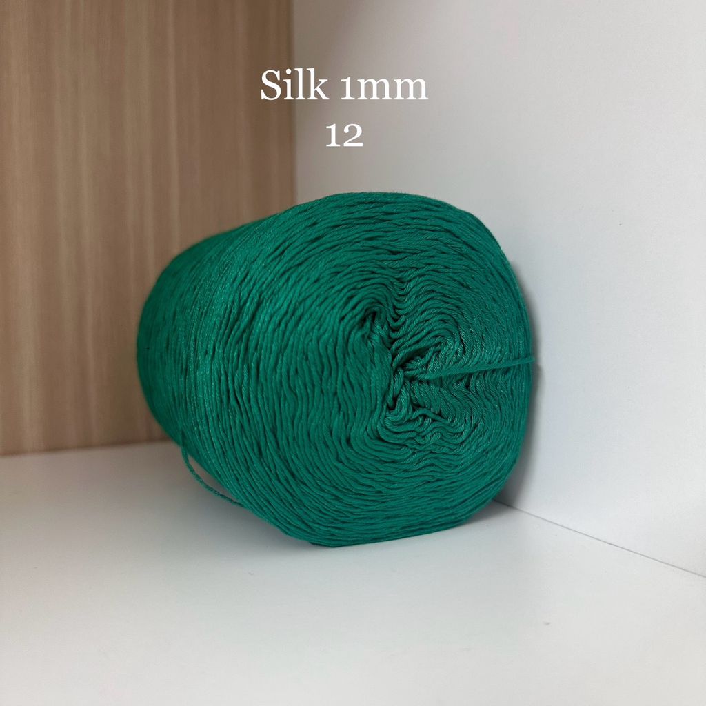 Cuộn sợi 100% Silk 1mm, 300g màu trơn