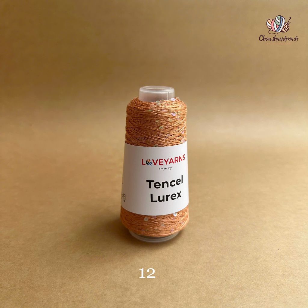 Sợi Tencel Lurex nhập từ Loveyarns, đan móc áo, khăn