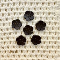 Gói 6 cúc áo 1.6cm, hình hoa, nhiều màu - Chou.ihandmade
