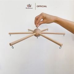 Bộ khung gỗ treo nôi, dùng để đan móc đồ dùng nội thất, Chouihandmade