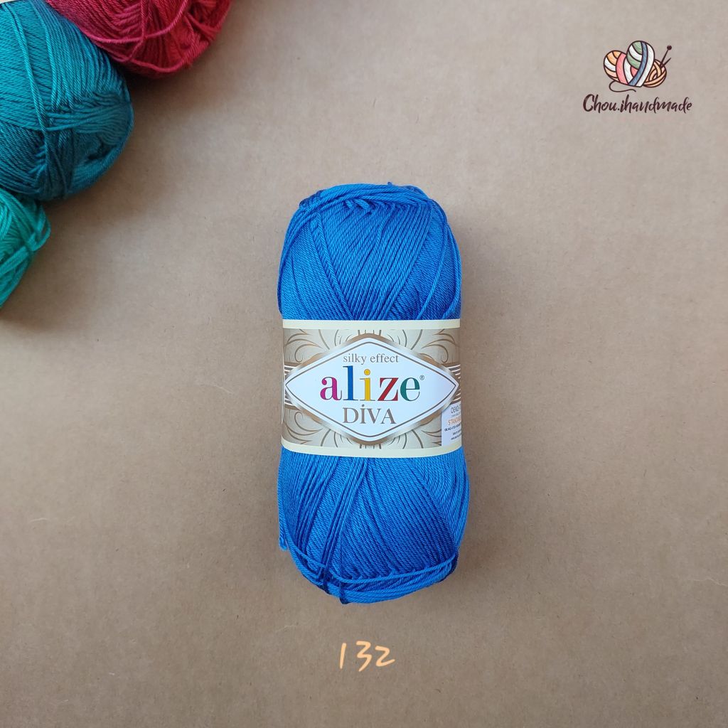 Sợi acrylic bóng Diva nhập khẩu từ Alize yarns đan móc bikini, áo, váy, thú, nón cực xinh