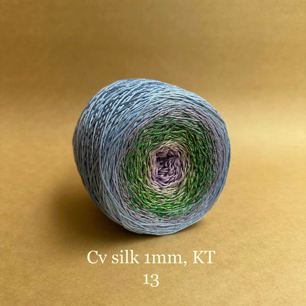 Cầu vồng sợi Silk kim tuyến, cỡ 1.0mm, 300g, đan móc áo, váy, khăn