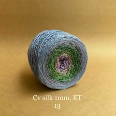Cầu vồng sợi Silk kim tuyến, cỡ 1.0mm, 300g, đan móc áo, váy, khăn