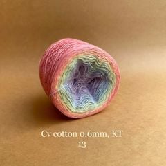 Sợi cầu vồng Cotton 0.6mm, kim tuyến