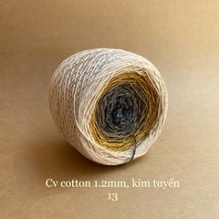 Sợi cầu vồng Cotton 1.2mm, kim tuyến