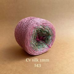 Cầu vồng sợi Silk, cỡ 1.0mm, 300g, dòng bánh, đan móc áo, váy, khăn