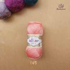 Sợi acrylic bóng Diva nhập khẩu từ Alize yarns đan móc bikini, áo, váy, thú, nón cực xinh