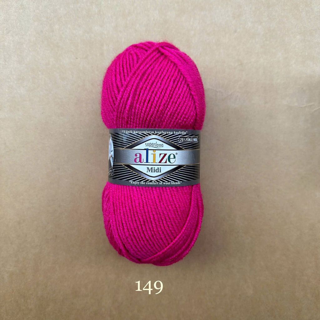 Len đông Superlana Midi nhập khẩu từ Alize Yarns, đan móc thú, áo, nón, khăn