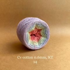 Sợi cầu vồng Cotton 0.6mm, kim tuyến