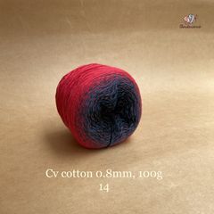 Sợi cầu vồng Cotton 0.8mm cuộn 100g, Chouihandmade, đan móc áo, váy