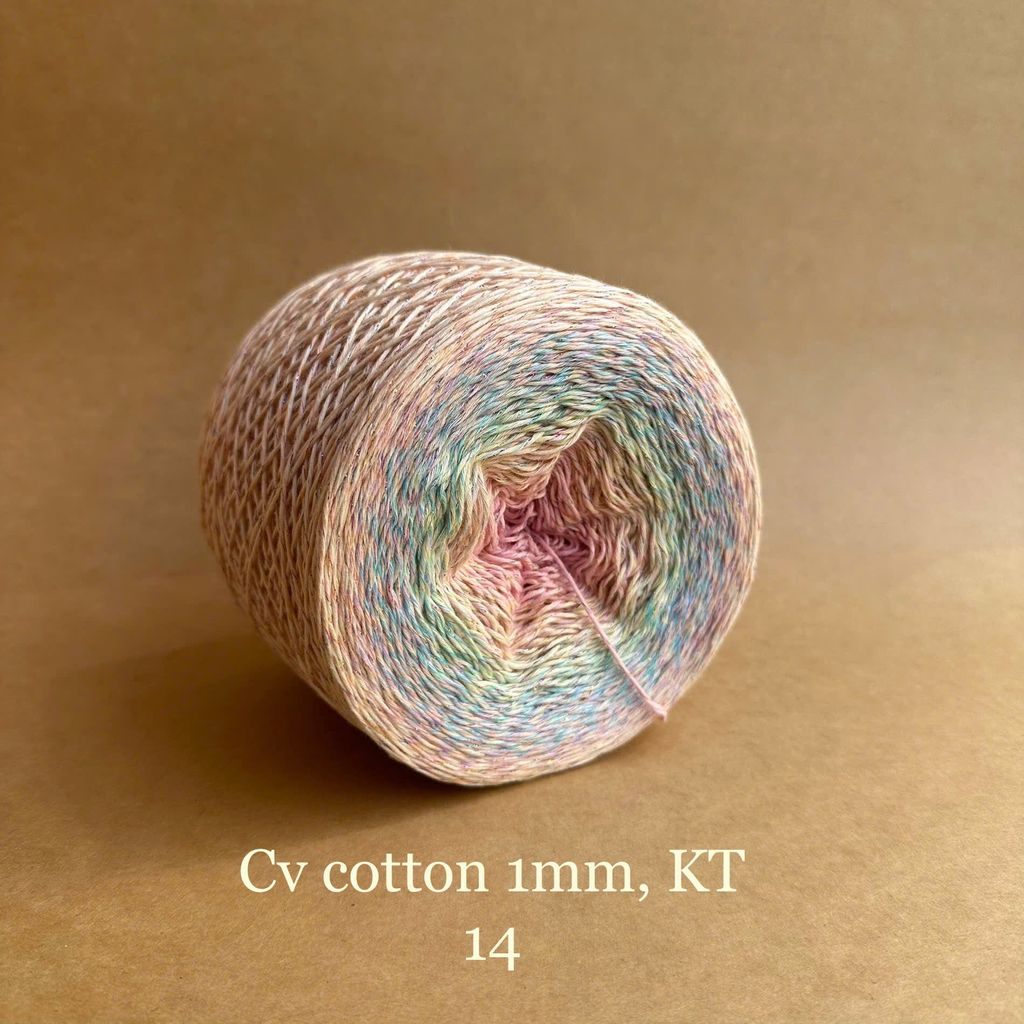 Sợi cầu vồng Cotton 1mm, kim tuyến