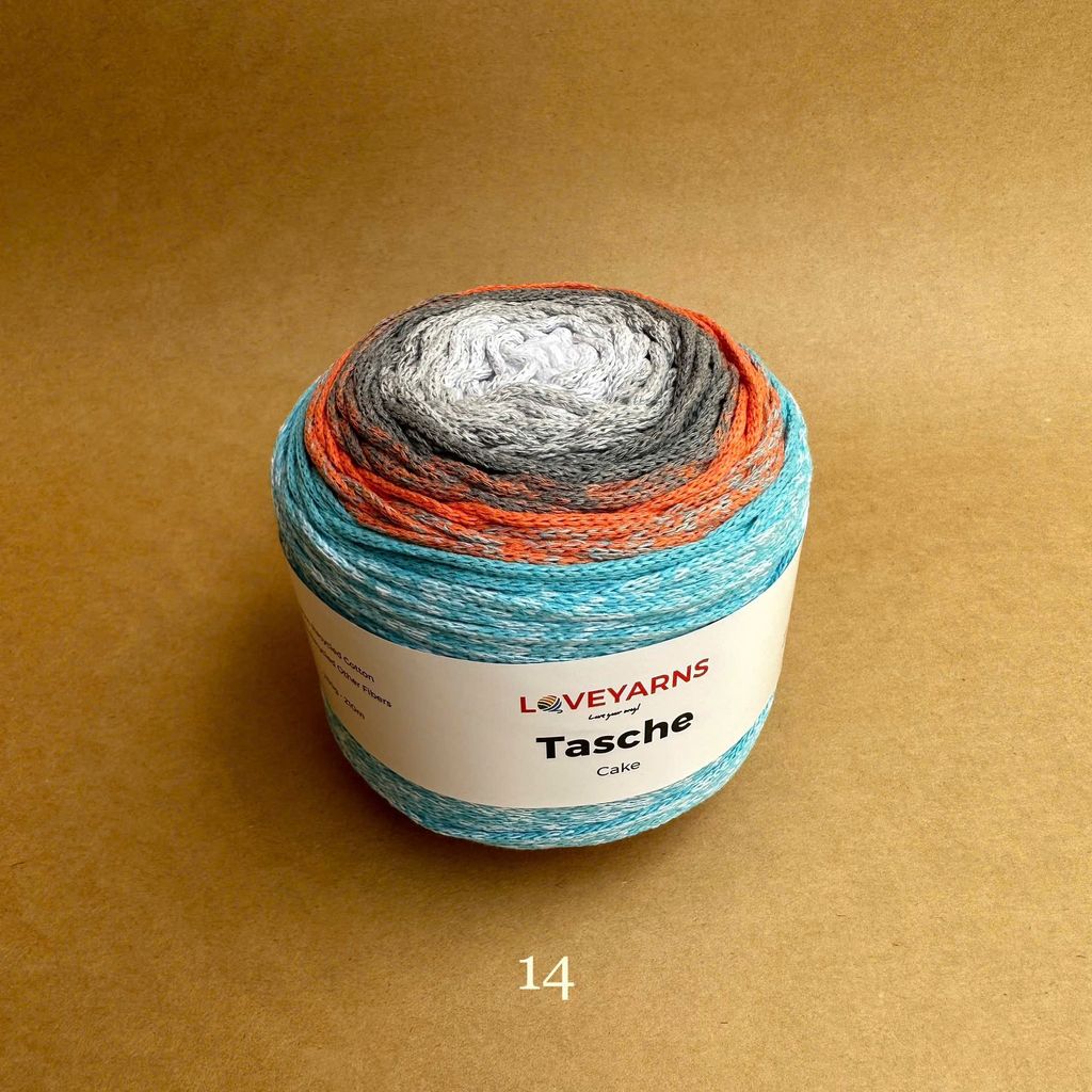 Sợi Tasche Cake nhập khẩu từ Loveyarns, đan móc túi, ví, nón, giỏ xách