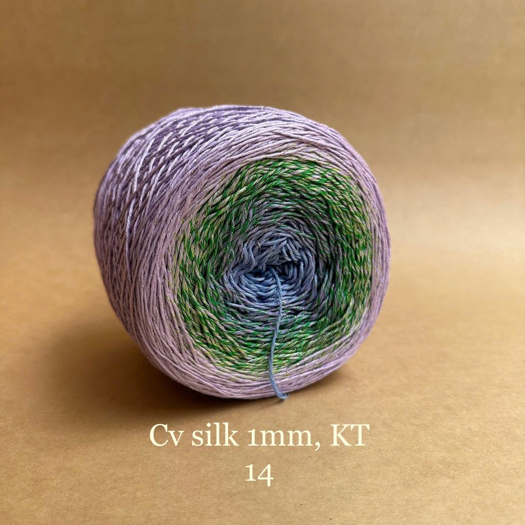 Cầu vồng sợi Silk kim tuyến, cỡ 1.0mm, 300g, đan móc áo, váy, khăn