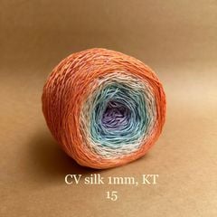 Cầu vồng sợi Silk kim tuyến, cỡ 1.0mm, 300g, đan móc áo, váy, khăn