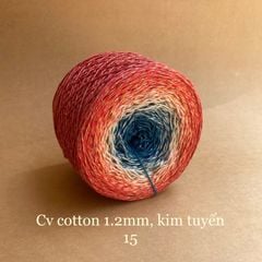 Sợi cầu vồng Cotton 1.2mm, kim tuyến