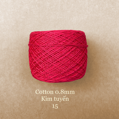Sợi Cotton 0.8mm, kim tuyến, đan móc áo, váy, khăn