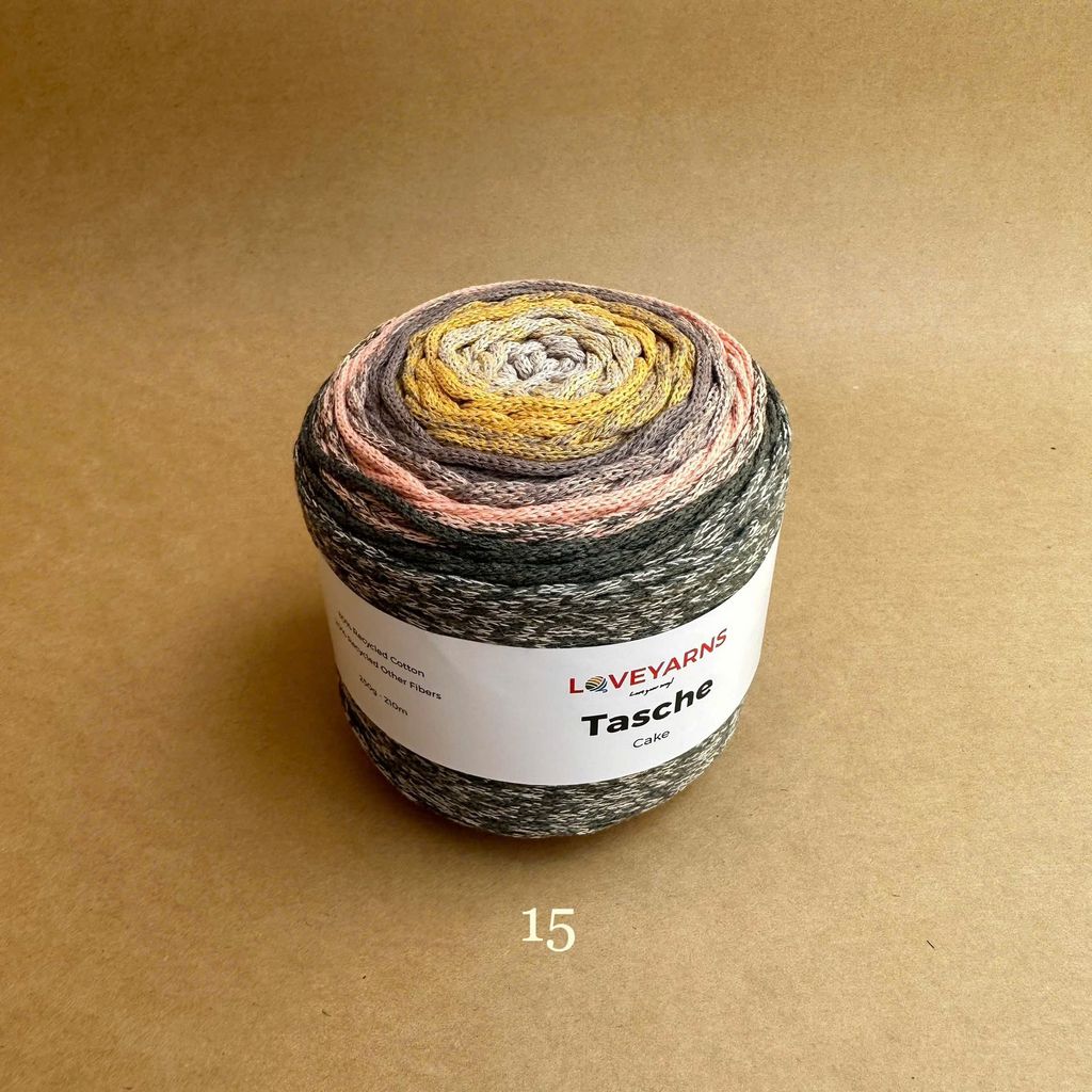 Sợi Tasche Cake nhập khẩu từ Loveyarns, đan móc túi, ví, nón, giỏ xách