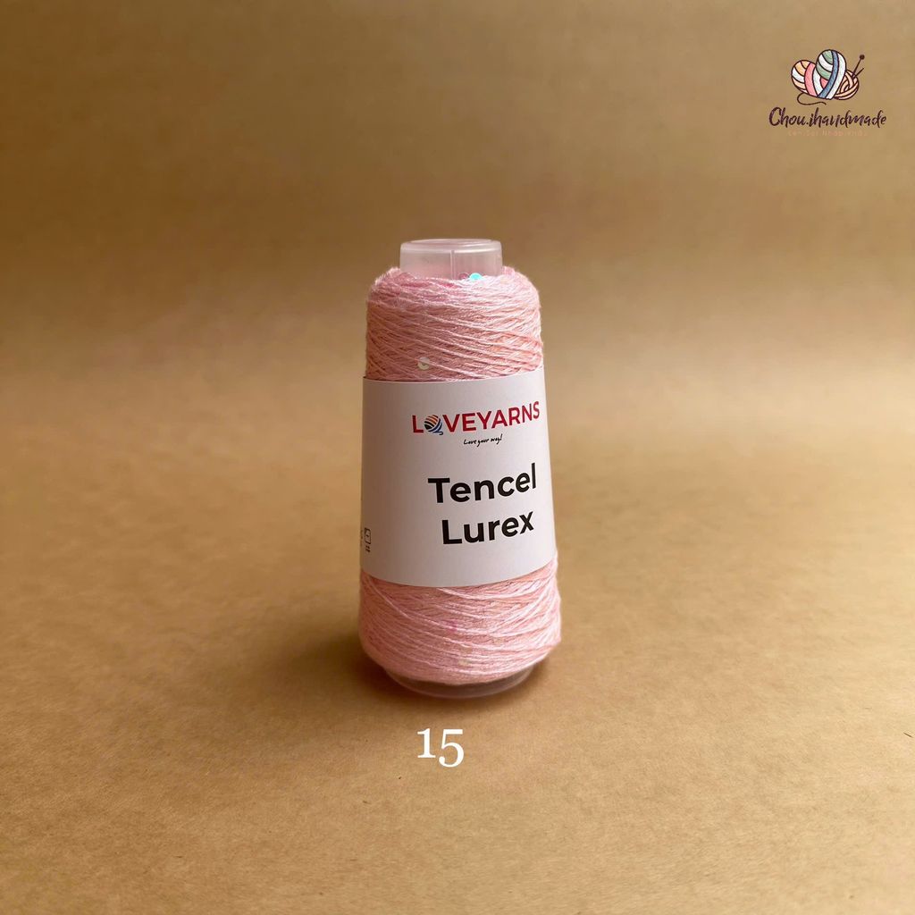 Sợi Tencel Lurex nhập từ Loveyarns, đan móc áo, khăn