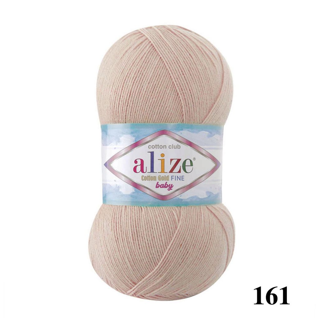 Len hè Cotton Gold Fine Baby nhập khẩu từ Alize Yarns, dành cho bé, đan móc áo, váy