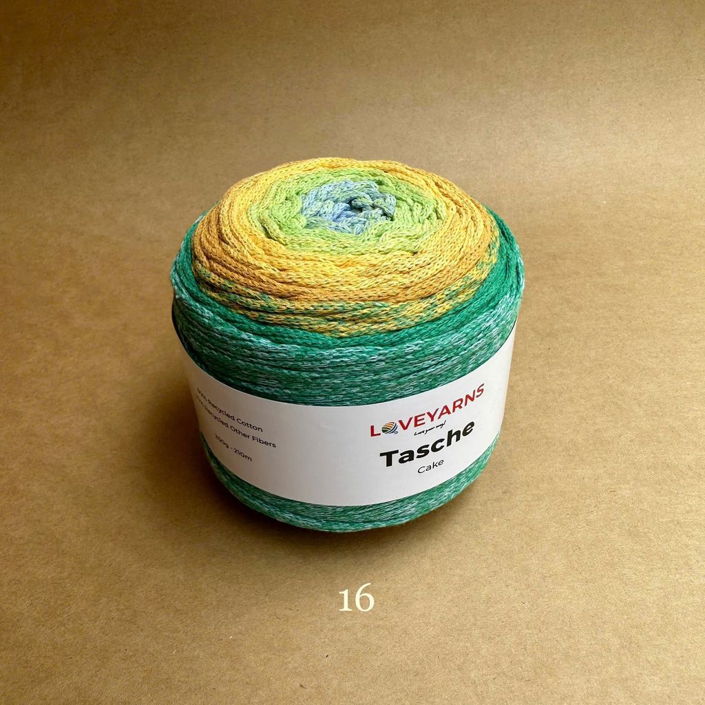 Sợi Tasche Cake nhập khẩu từ Loveyarns, đan móc túi, ví, nón, giỏ xách