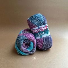 Len Splash nhập từ Papatya, đan móc áo, váy, khăn