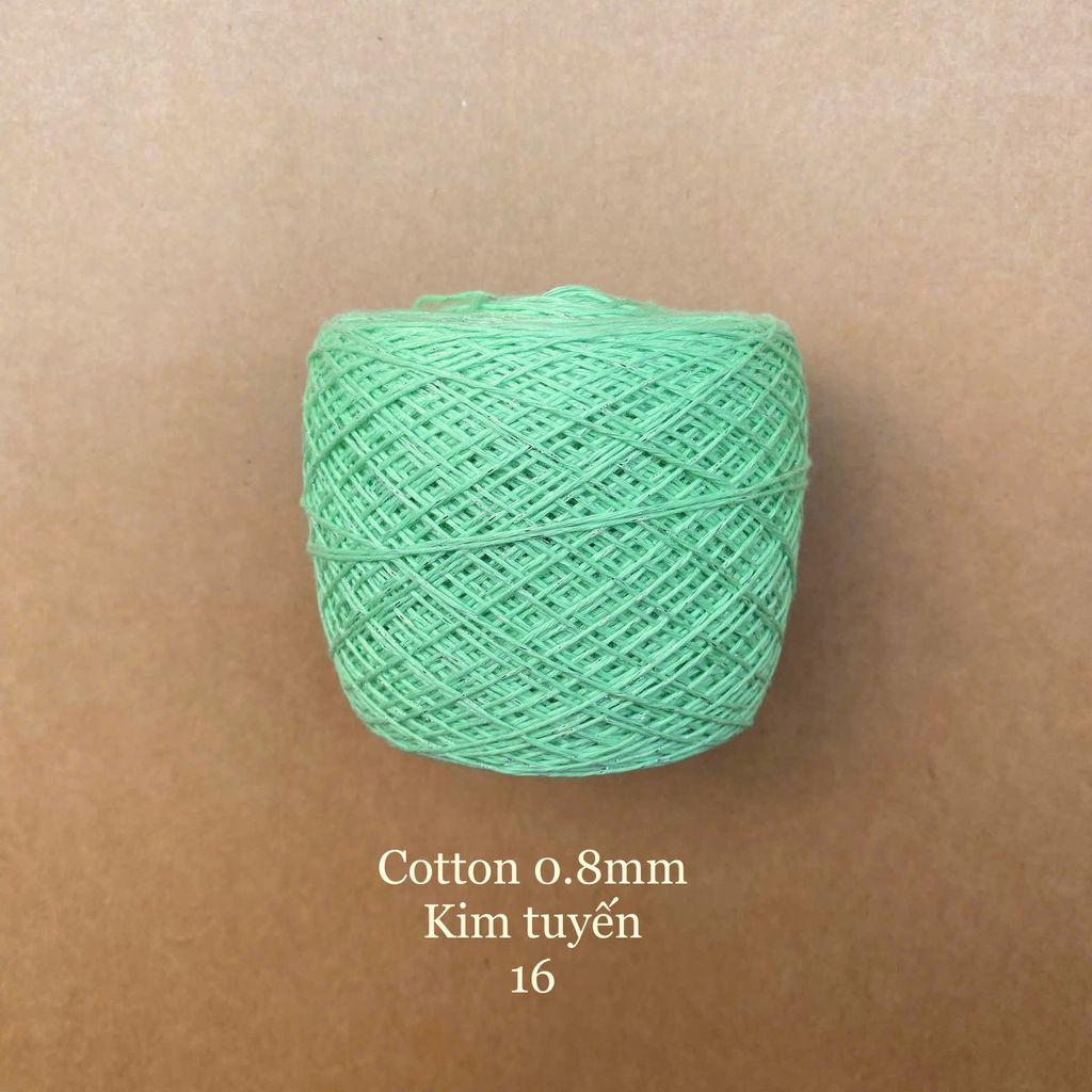 Sợi Cotton 0.8mm, kim tuyến, đan móc áo, váy, khăn