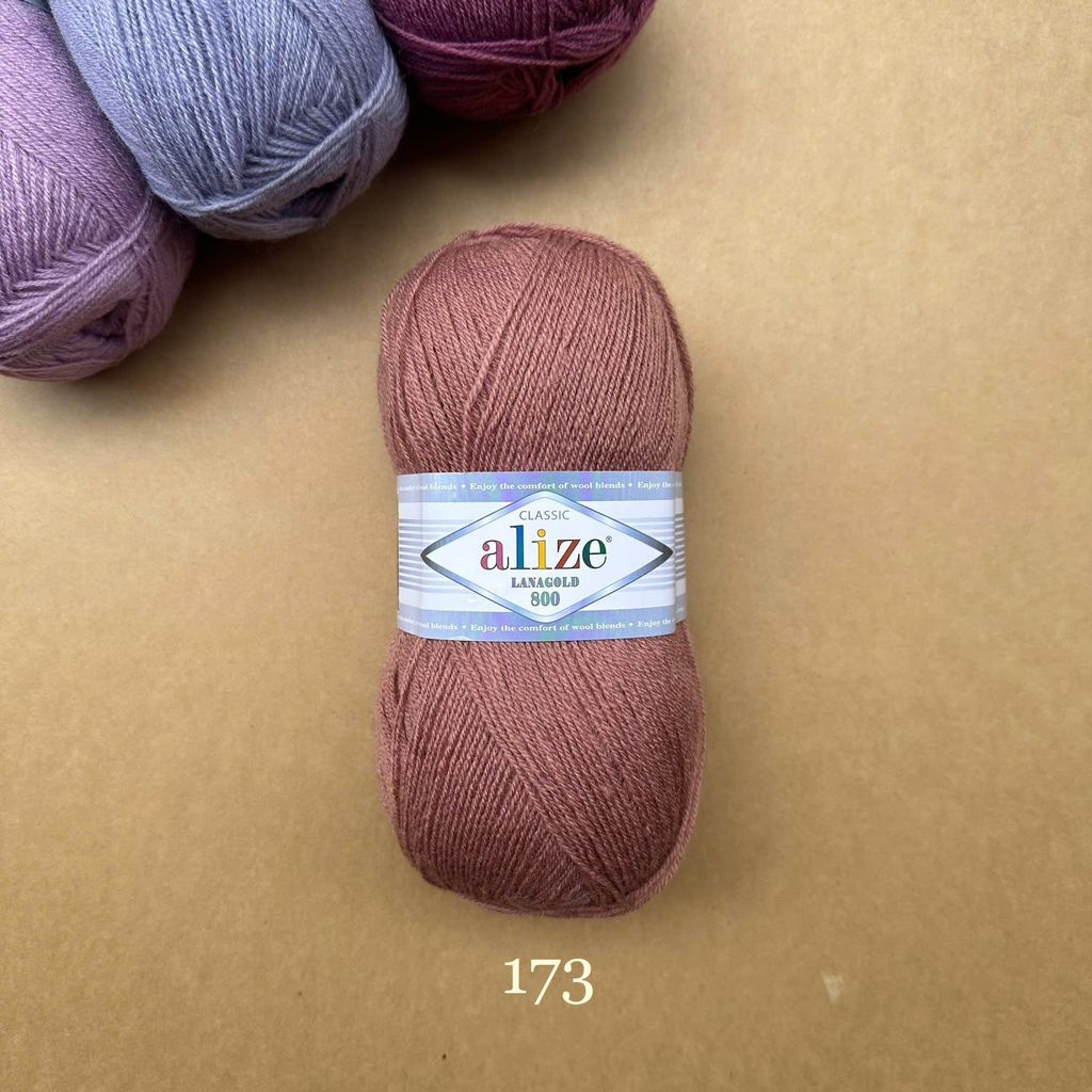 Cuộn len ấm Lanagold 800 hãng Alize siêu dôi, siêu ấm đan móc khăn, áo ấm cực thích