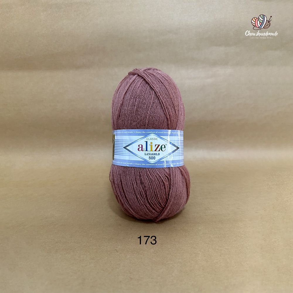 Cuộn len ấm Lanagold 800 hãng Alize siêu dôi, siêu ấm đan móc khăn, áo ấm cực thích