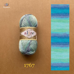Sợi loang Diva Batik nhập khẩu từ Alize Yarns, đan móc áo, váy, khăn, bikini