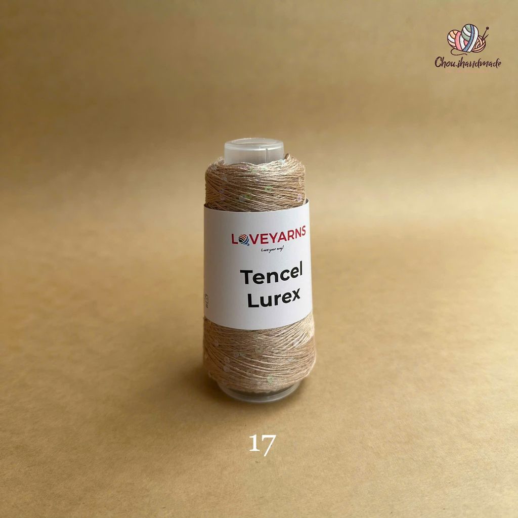Sợi Tencel Lurex nhập từ Loveyarns, đan móc áo, khăn