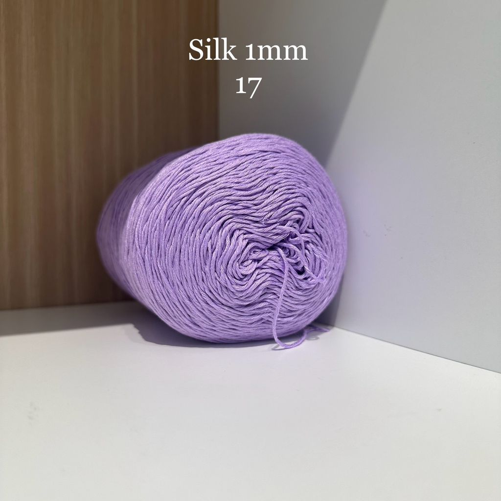 Cuộn sợi 100% Silk 1mm, 300g màu trơn