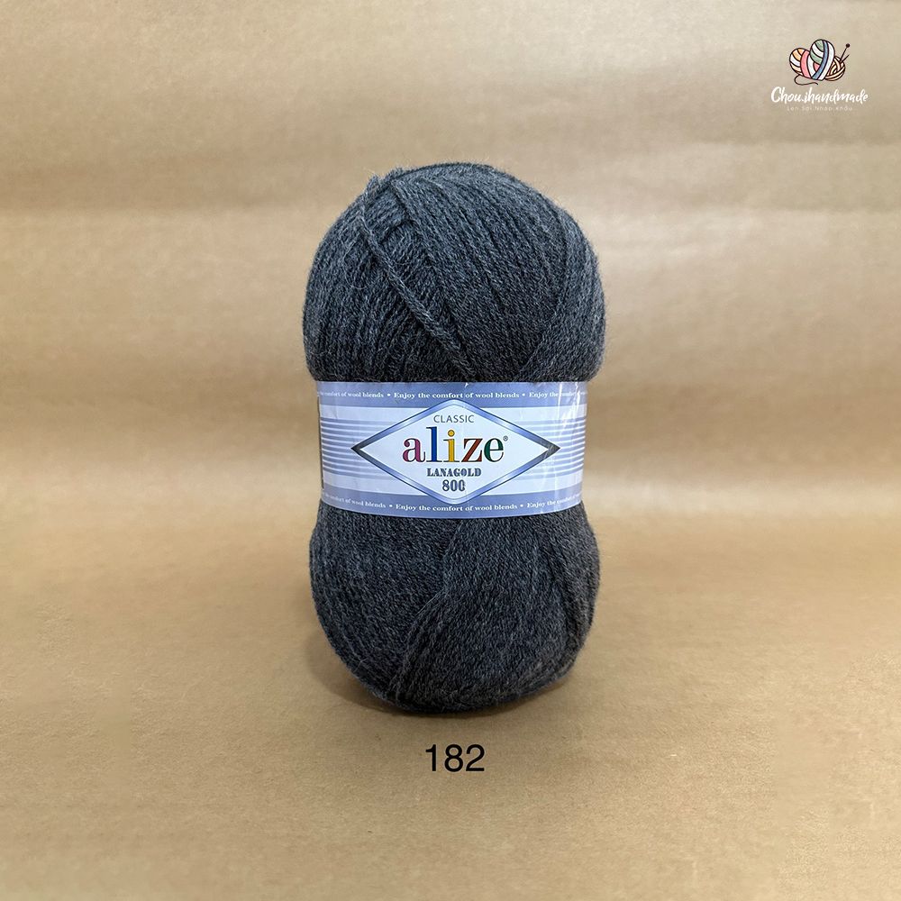 Cuộn len ấm Lanagold 800 hãng Alize siêu dôi, siêu ấm đan móc khăn, áo ấm cực thích