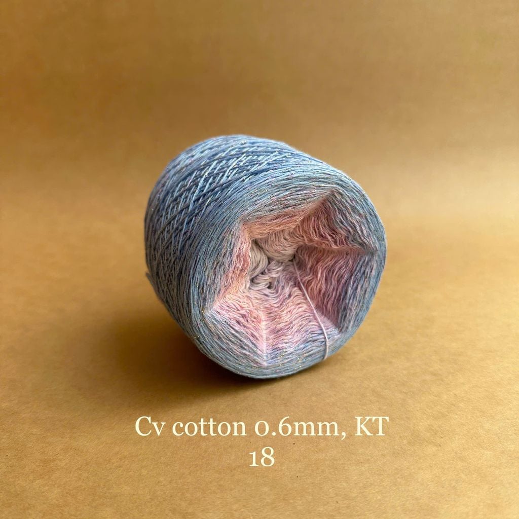 Sợi cầu vồng Cotton 0.6mm, kim tuyến