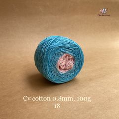 Sợi cầu vồng Cotton 0.8mm cuộn 100g, Chouihandmade, đan móc áo, váy