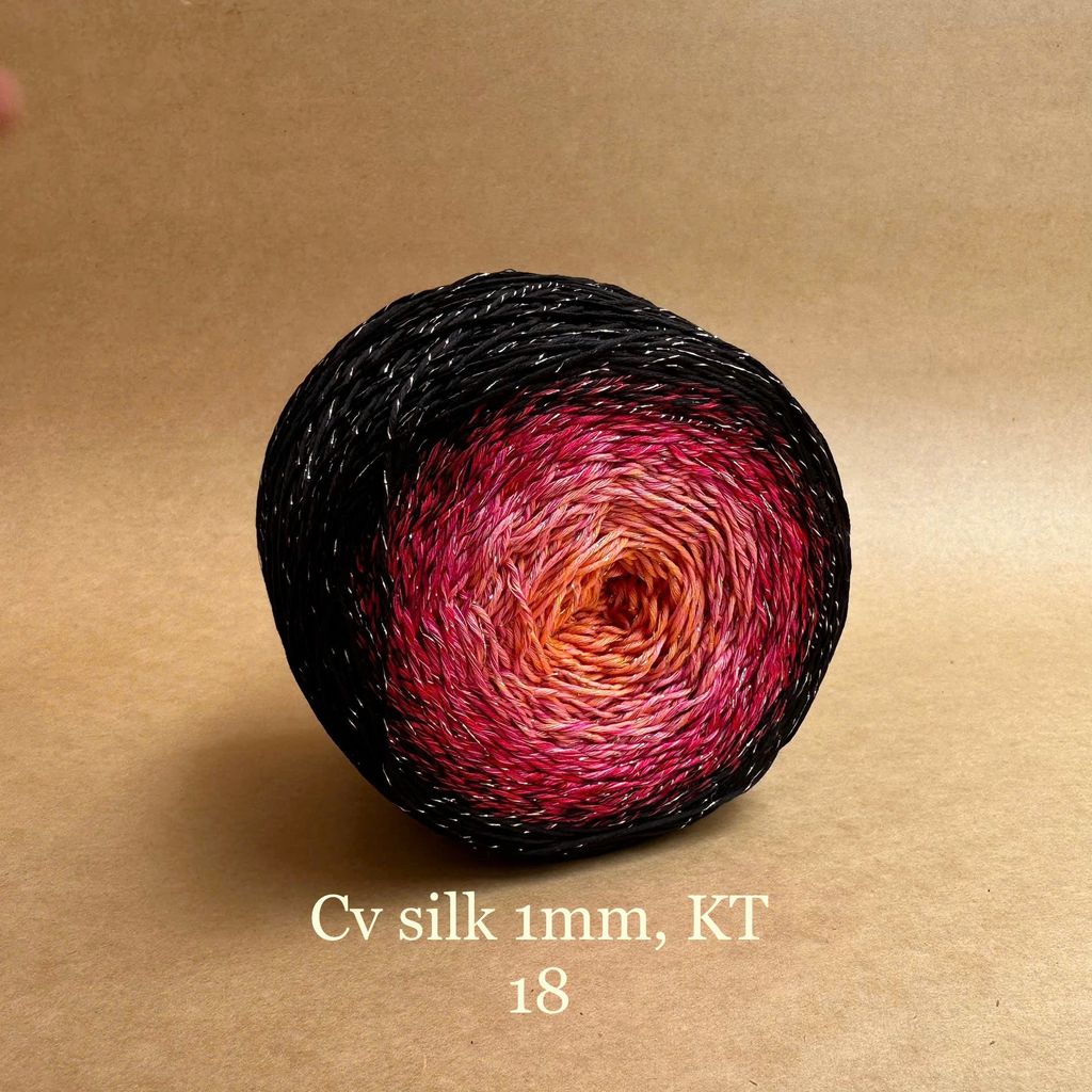 Cầu vồng sợi Silk kim tuyến, cỡ 1.0mm, 300g, đan móc áo, váy, khăn