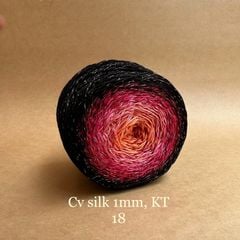 Cầu vồng sợi Silk kim tuyến, cỡ 1.0mm, 300g, đan móc áo, váy, khăn