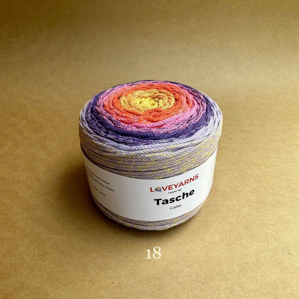 Sợi Tasche Cake nhập khẩu từ Loveyarns, đan móc túi, ví, nón, giỏ xách
