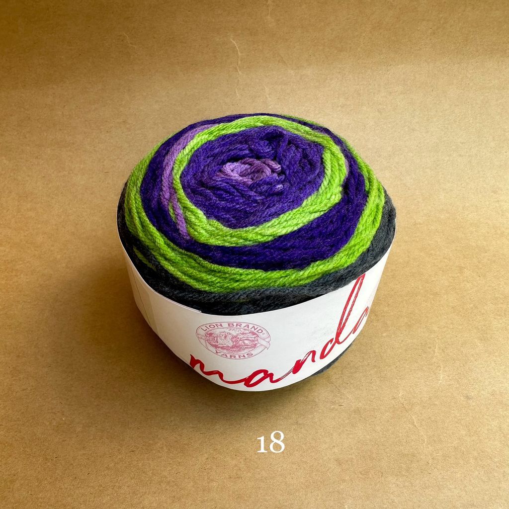 Len cầu vồng Mandala - Nhập khẩu từ hãng Lion Brand - 100% Premium Acrylic - 150gram dài 173m