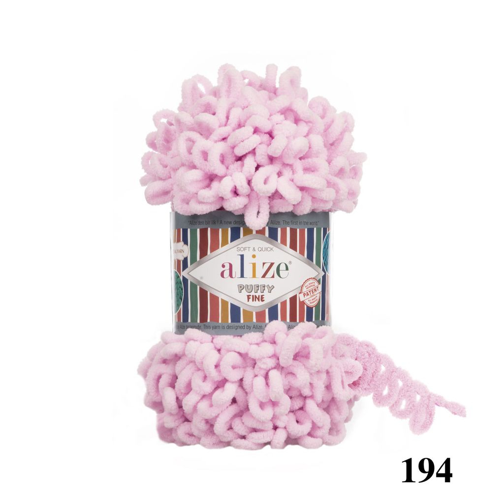 Cuộn len tết bằng tay Puffy Fine hãng Alize Yarns tết áo, khăn, vỏ gối, chăn, thảm, túi