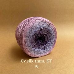Cầu vồng sợi Silk kim tuyến, cỡ 1.0mm, 300g, đan móc áo, váy, khăn
