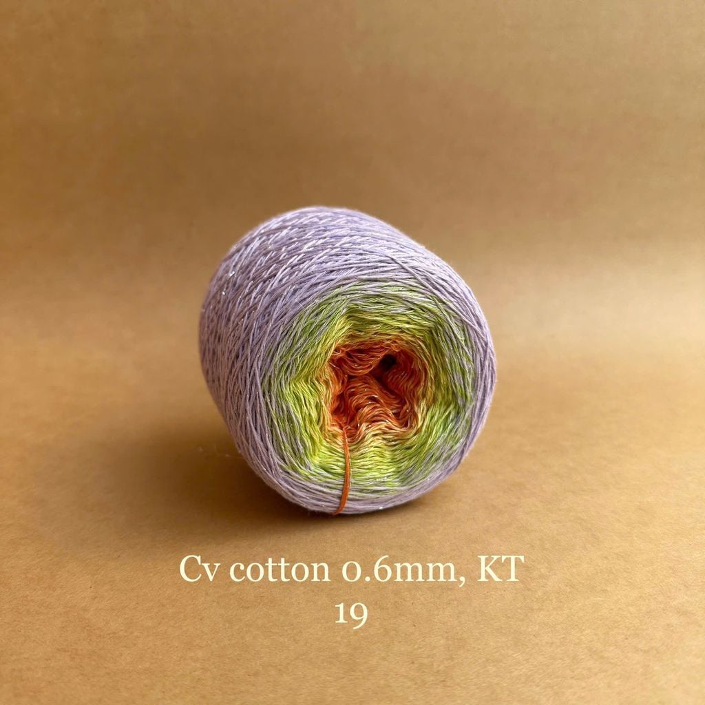 Sợi cầu vồng Cotton 0.6mm, kim tuyến