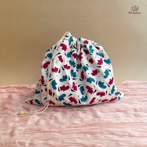 Túi Rút dùng để đựng len sợi, phụ kiện đan móc - Chou.ihandmade