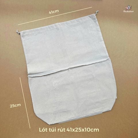 Lót túi dây rút, chất liệu vải cotton, dùng cho túi, ví đan móc thủ công