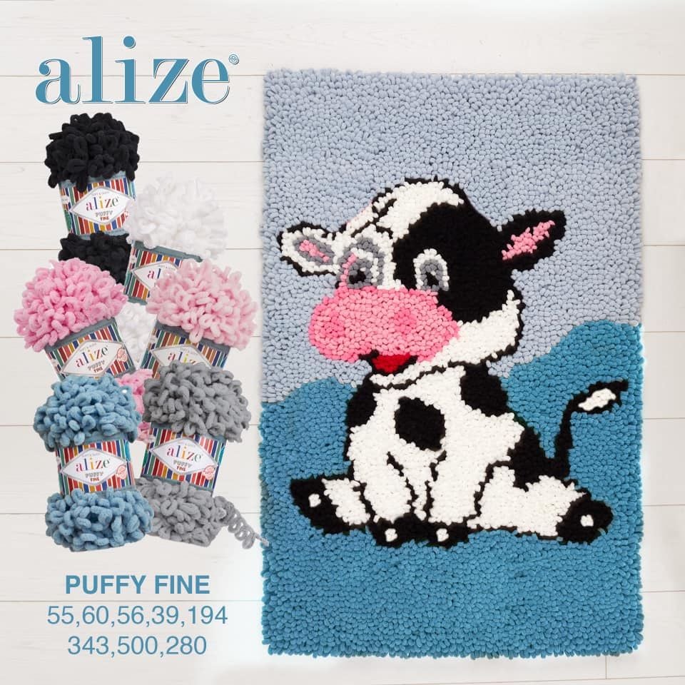 Cuộn len tết bằng tay Puffy Fine hãng Alize Yarns tết áo, khăn, vỏ gối, chăn, thảm, túi