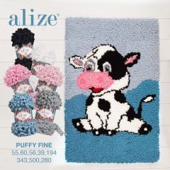 Cuộn len tết bằng tay Puffy Fine hãng Alize Yarns tết áo, khăn, vỏ gối, chăn, thảm, túi