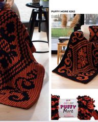 Len to loang Puffy More nhập khẩu từ Alize Yarns tết chăn, thảm, vỏ gối