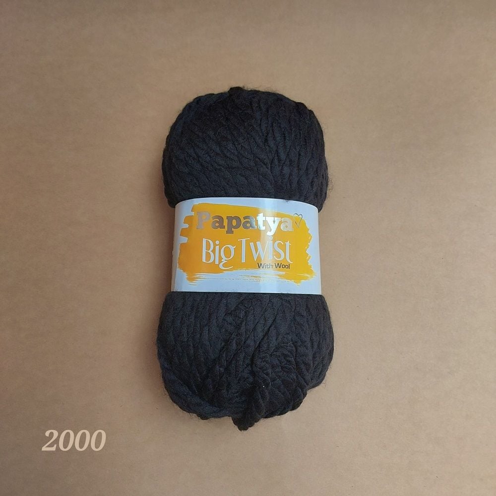 Cuộn len ấm sợi to mềm mại Big Twist nhập khẩu chính hãng Papatya đan móc nón, khăn, áo, chăn ấm siêu nhanh
