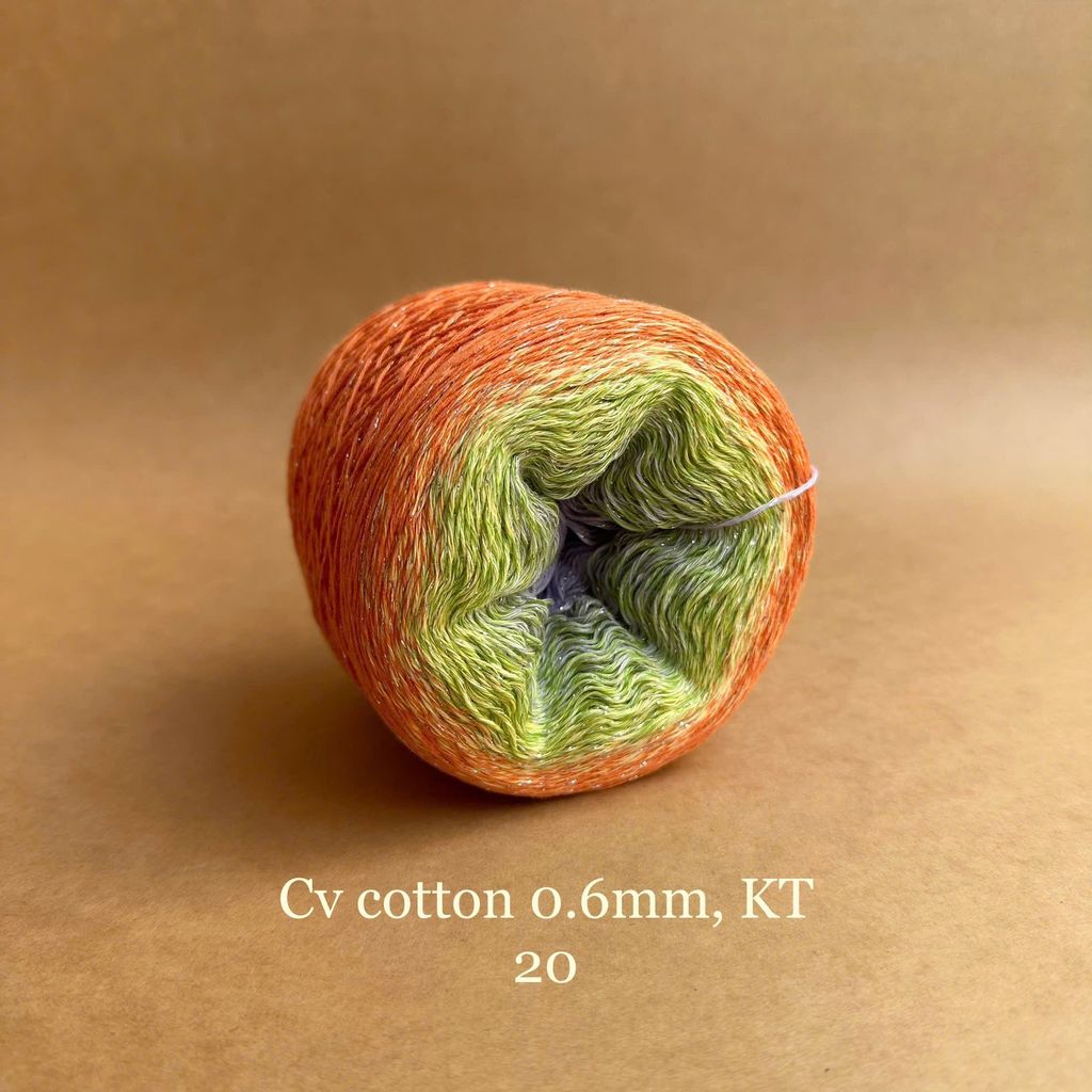 Sợi cầu vồng Cotton 0.6mm, kim tuyến